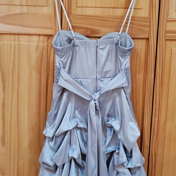 Ruby Rox Silver Fancy Prom Mini Dress - Picture 2 of 8
